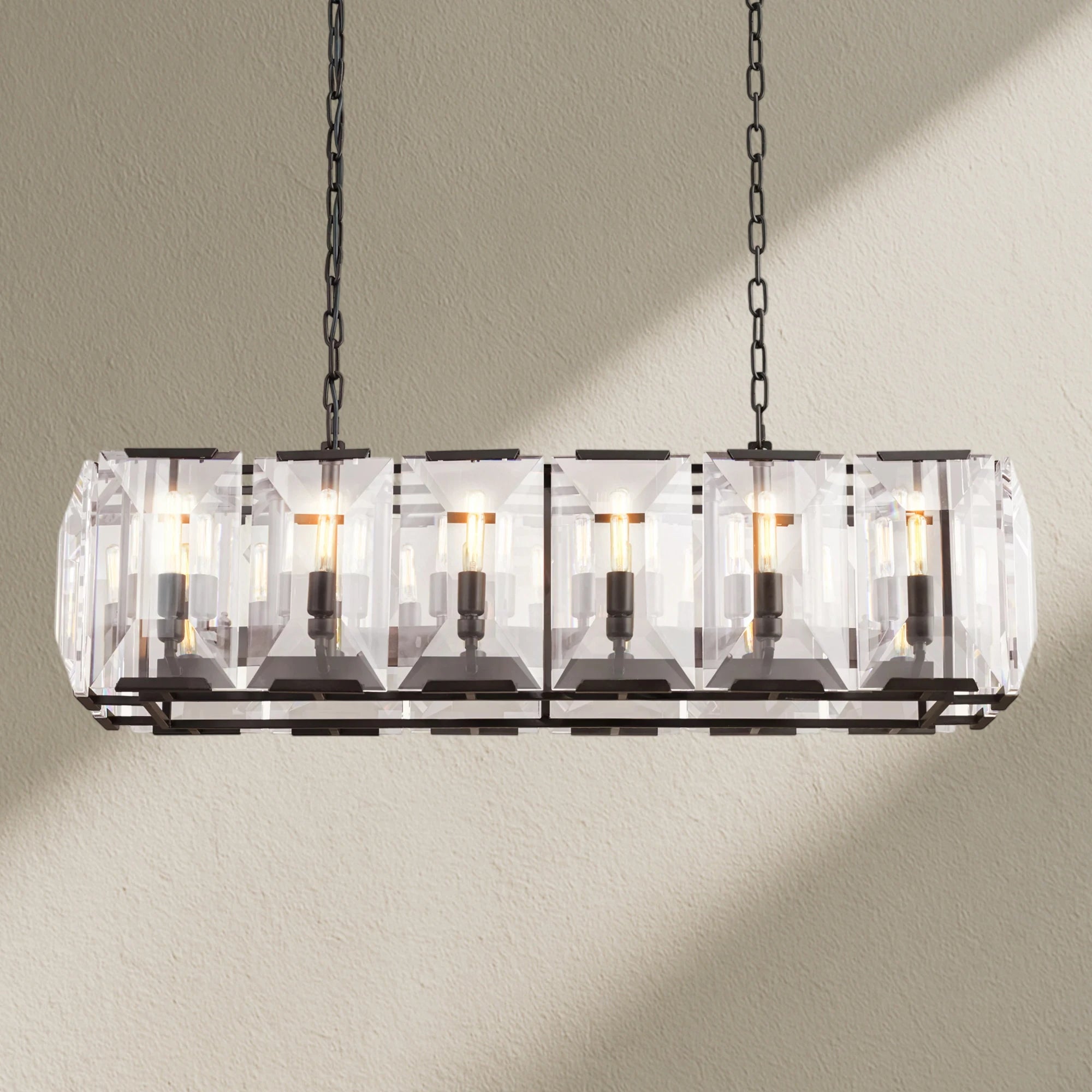 Harfz Crystal Rectangle Chandelier 42"54"62"74"