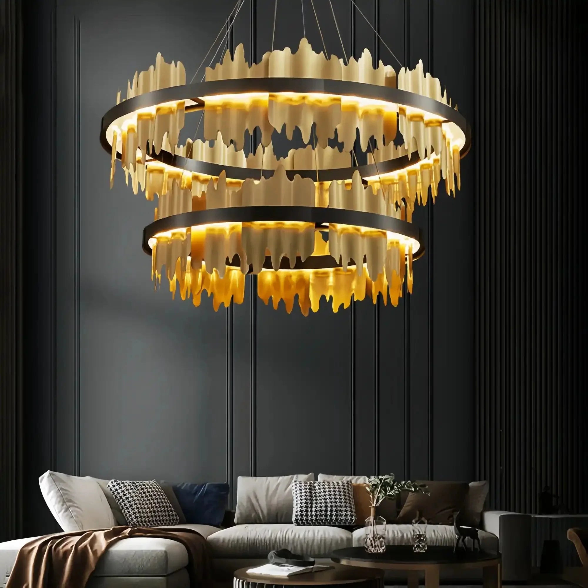 Dahlia Multiple Tier Round Chandelier - Joyfuzzy