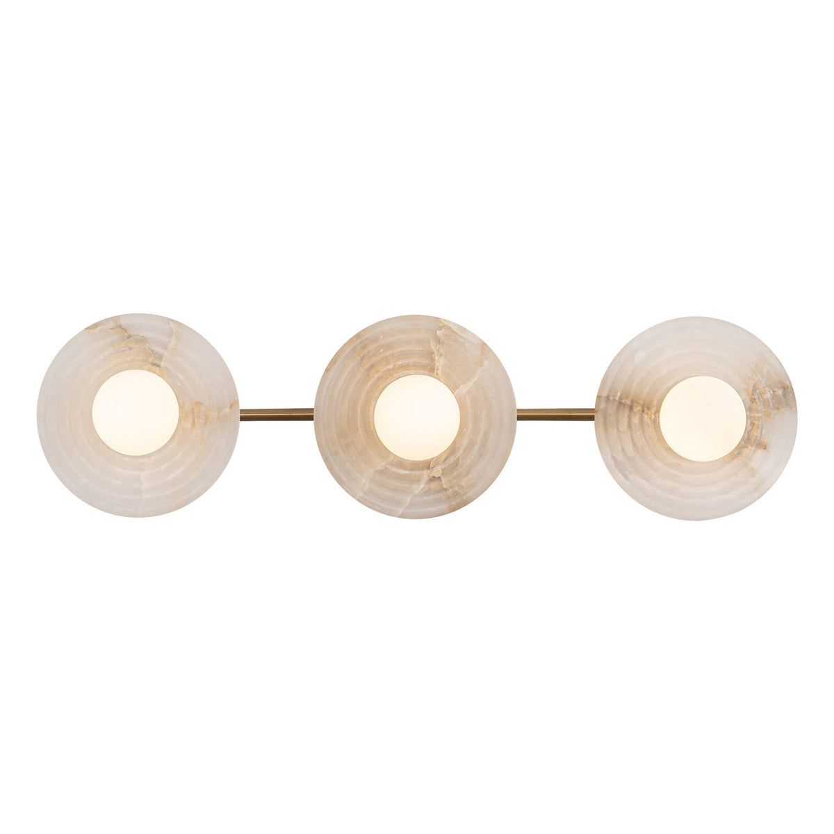 Dahlia Triple Alabaster Wall Sconce - Urban BronzeJoyfuzzy