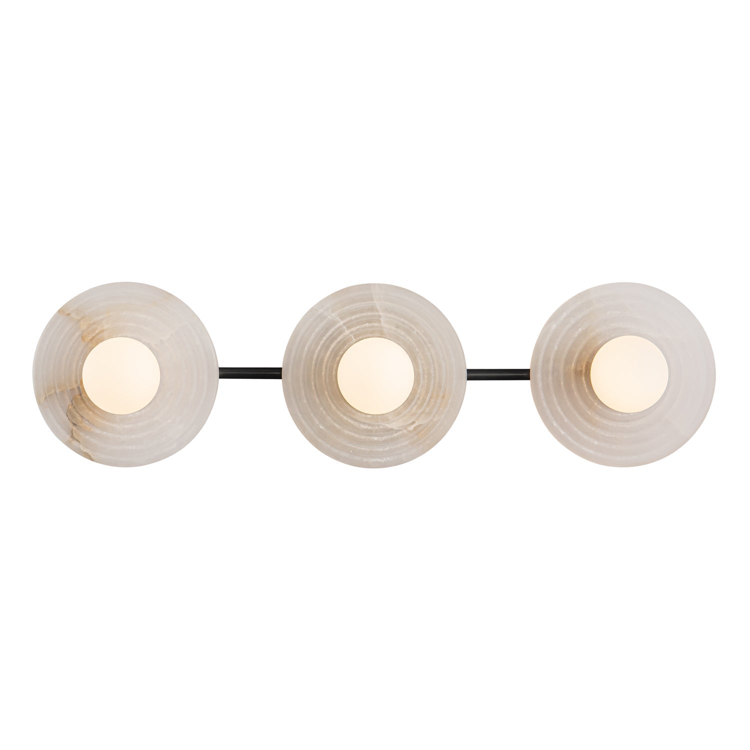 Dahlia Triple Alabaster Wall Sconce - Urban BronzeJoyfuzzy