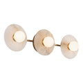 Dahlia Triple Alabaster Wall Sconce - Vintage BrassJoyfuzzy