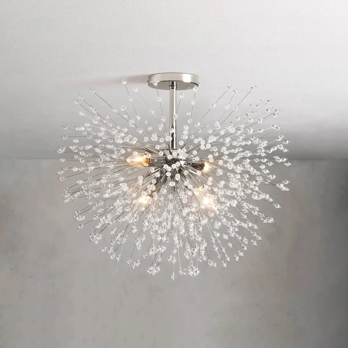 Dandelion Flush Mount Silver