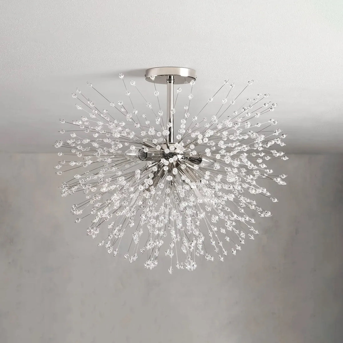 Dandelion Flush Mount Silver