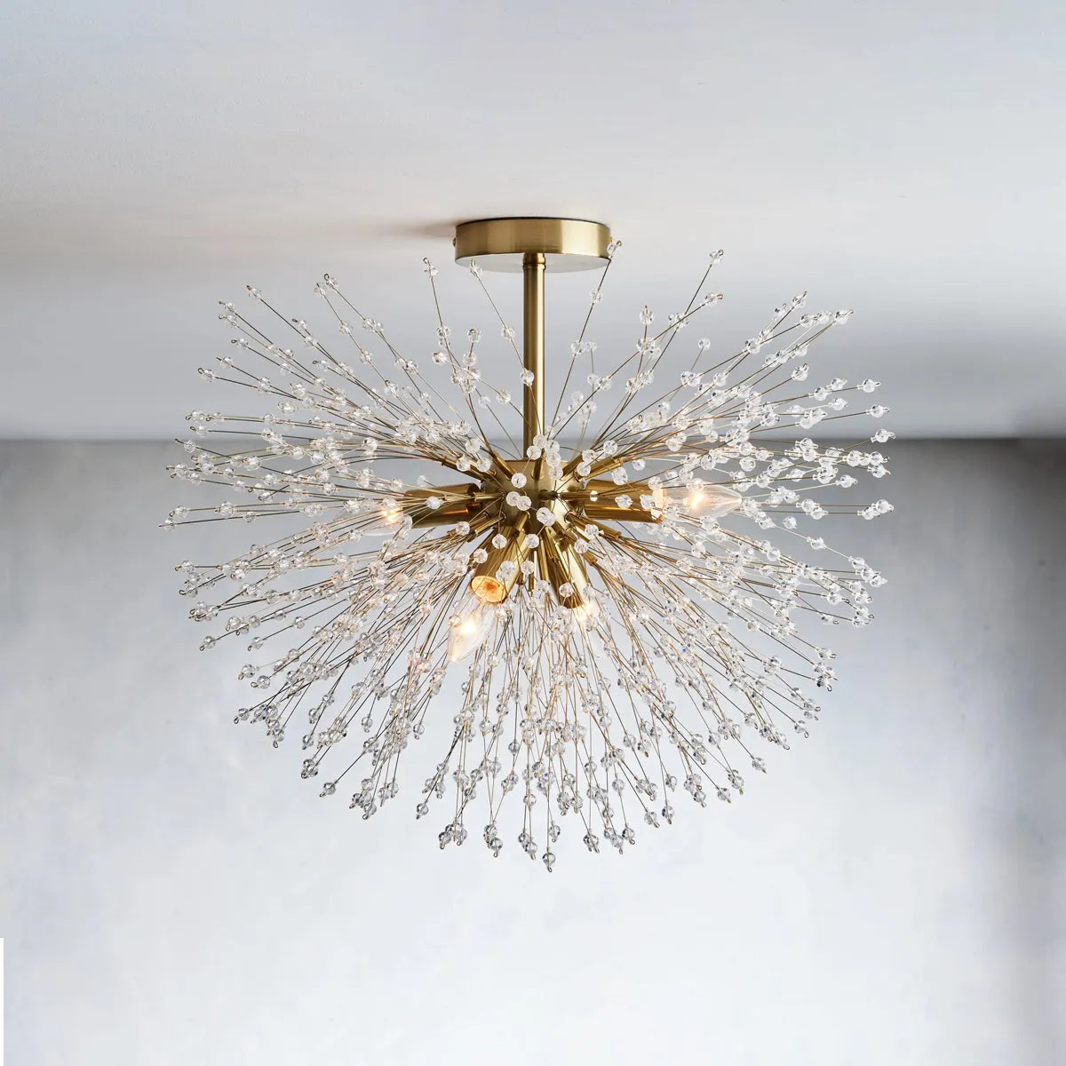 Dandelion Flush Mount Brass