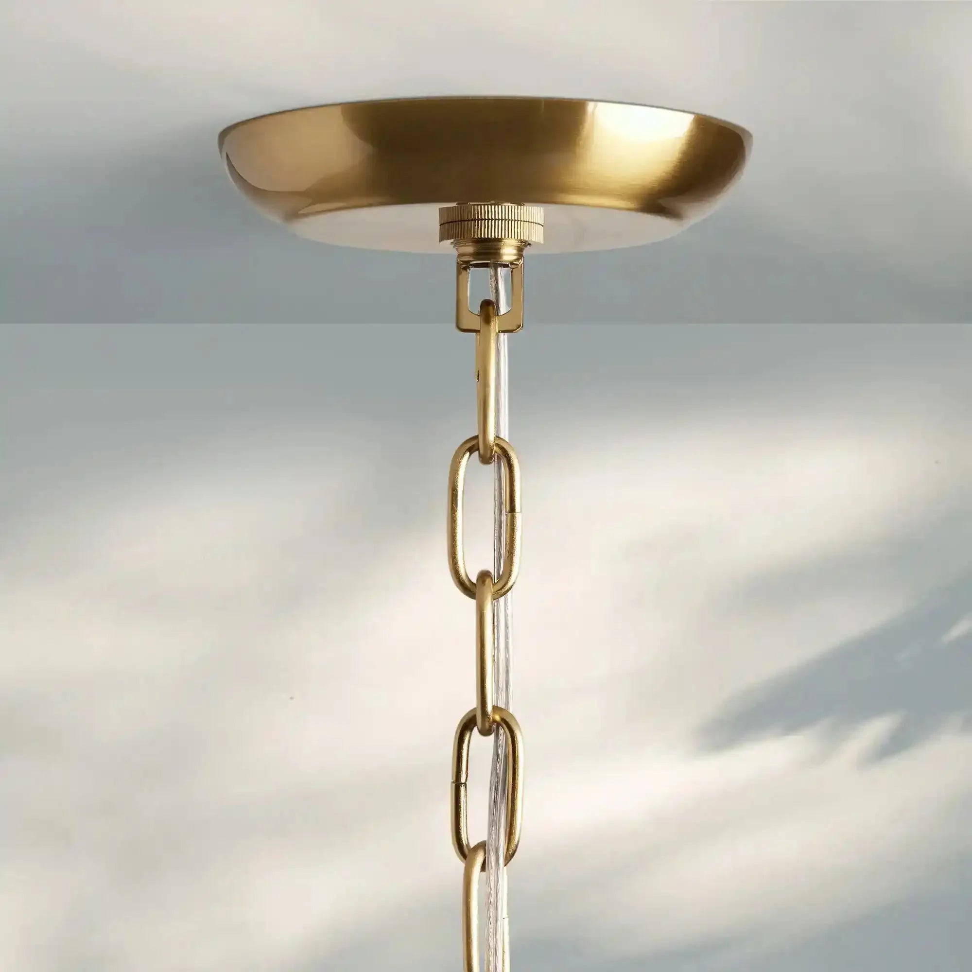 Dandelion Round Chandelier 22''30''43'' - Brass22"Joyfuzzy