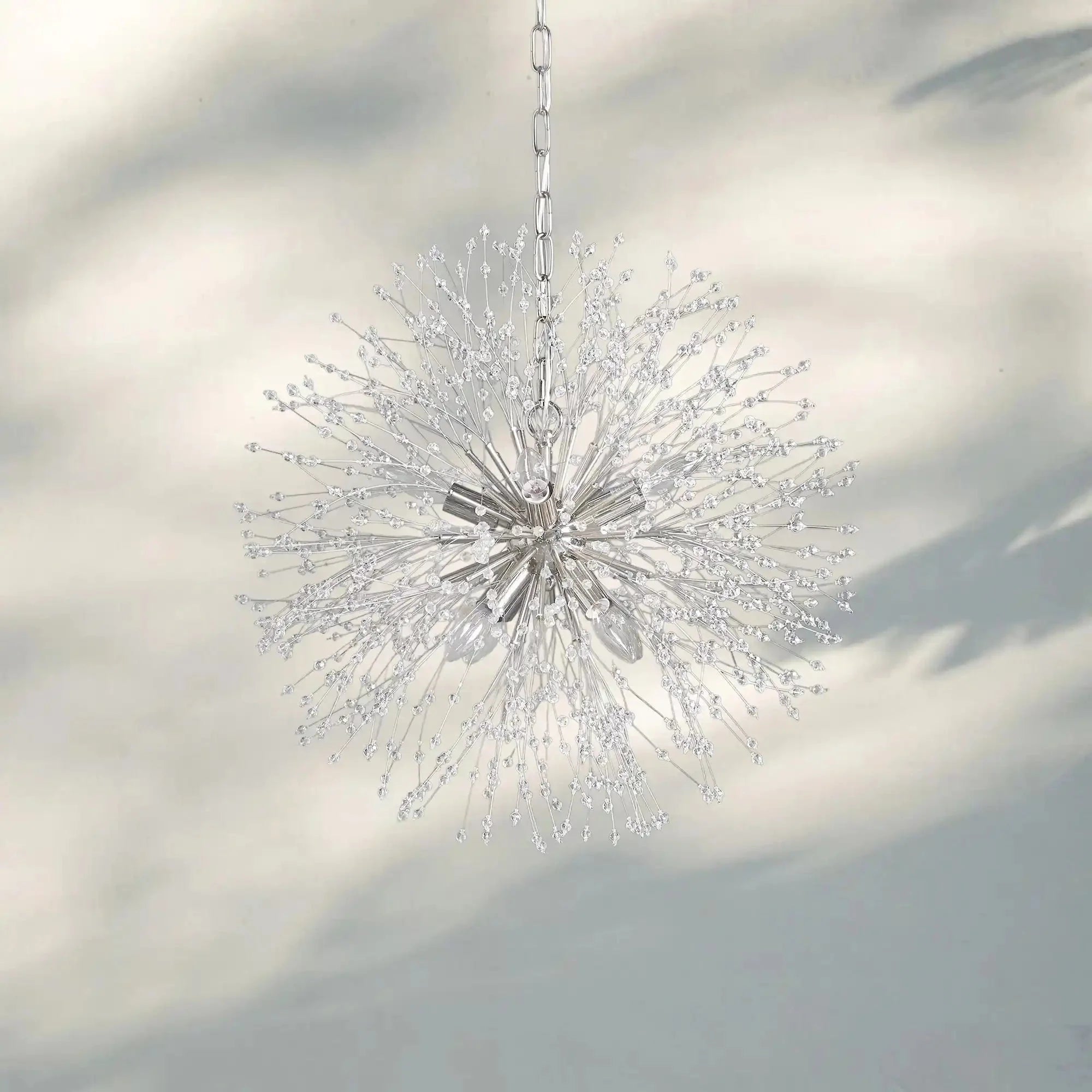 Dandelion Round Chandelier 22''30''43'' - Silver22"Joyfuzzy