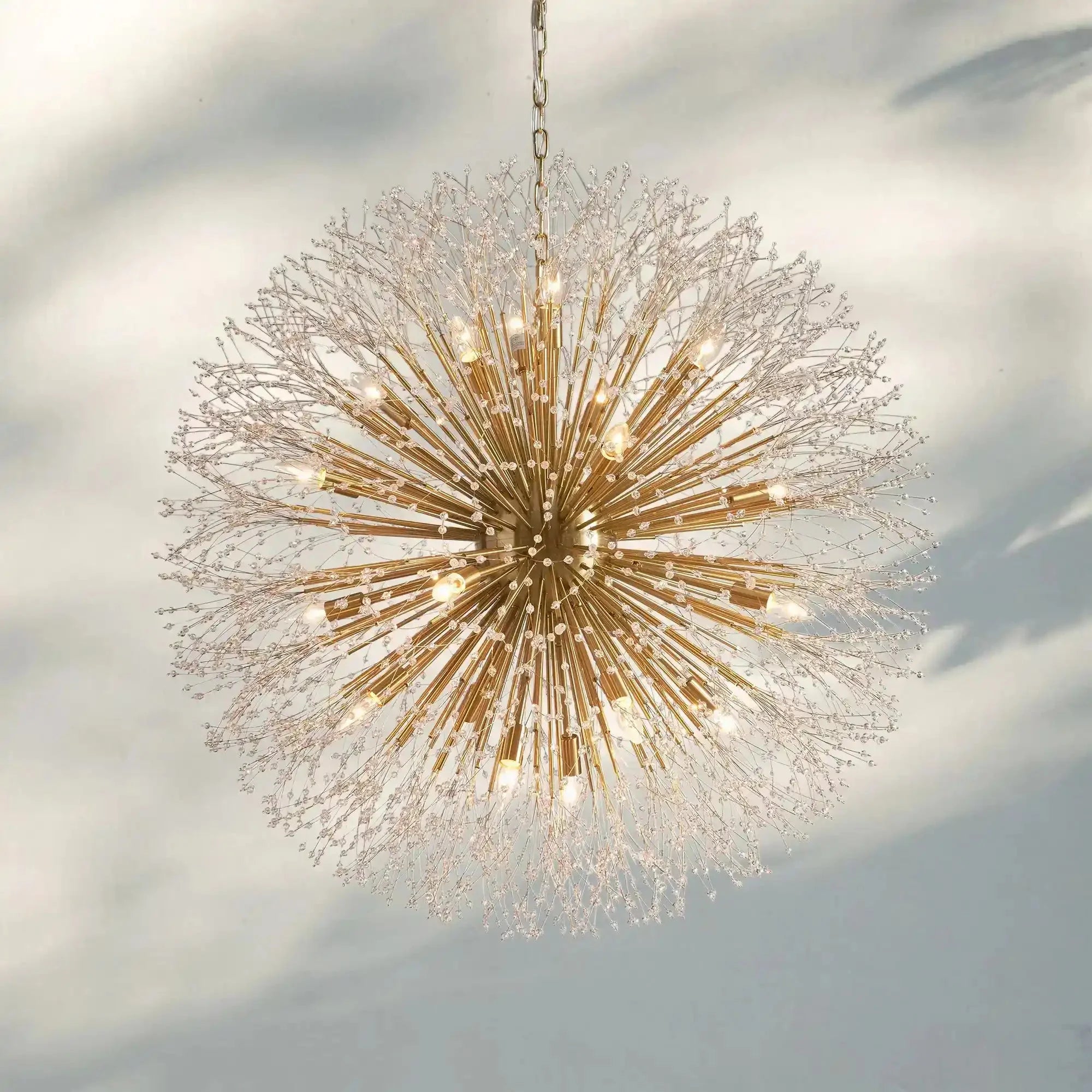 Dandelion Round Chandelier 22''30''43'' - Silver22"Joyfuzzy
