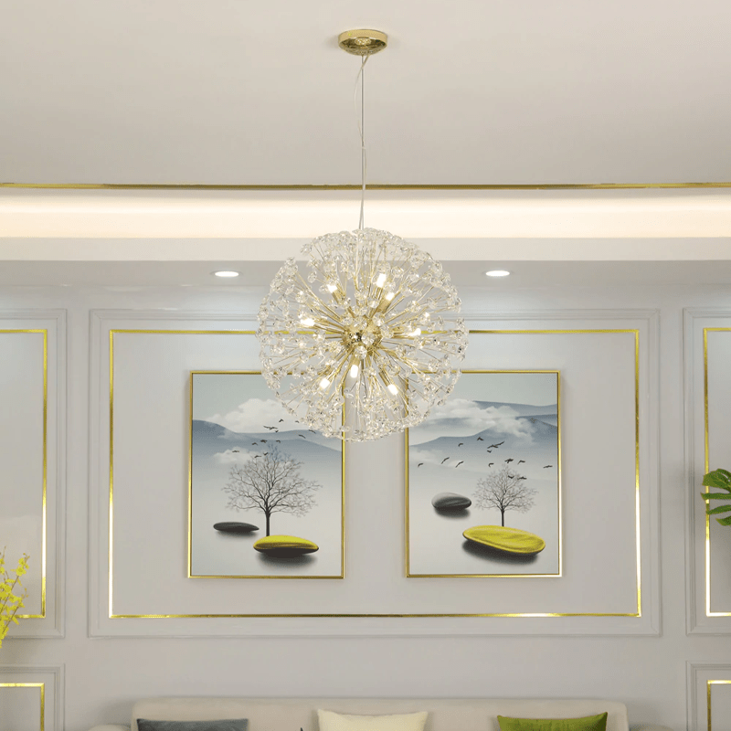Dandelion Spherical Crystal Pendant Light - Joyfuzzy