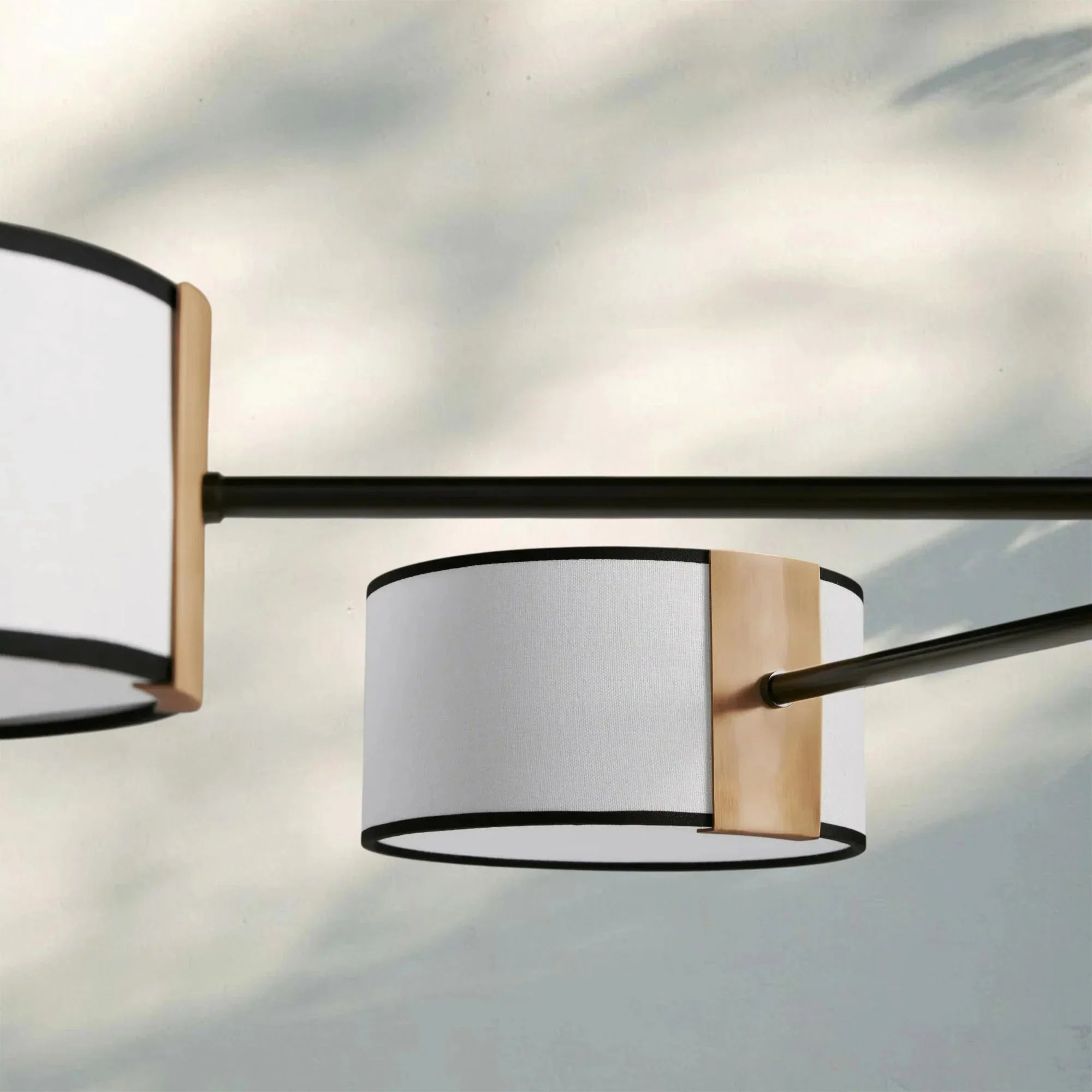 Daphne Round Chandelier 48''60'' - 60"Black & WhiteJoyfuzzy