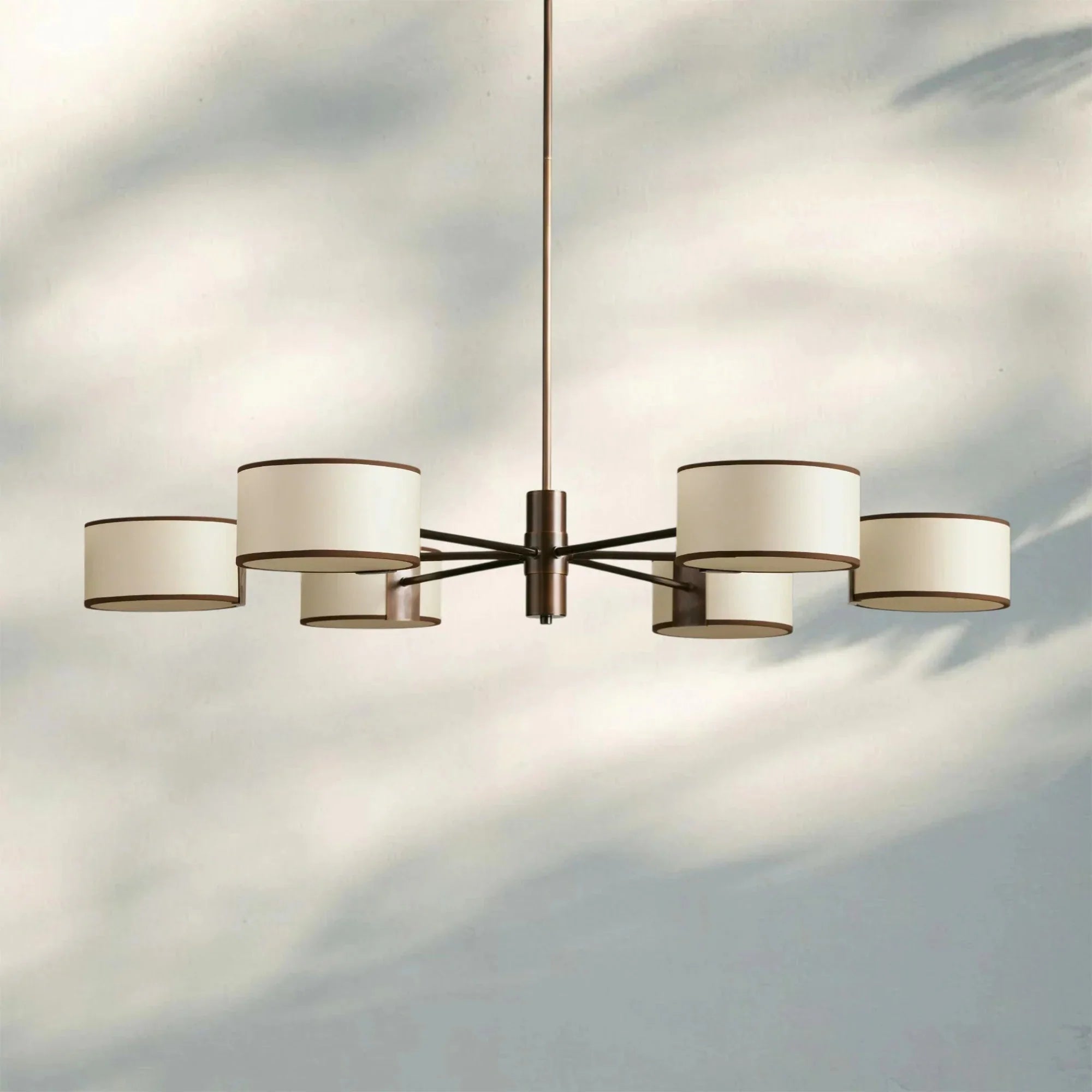Daphne Round Chandelier 48''60'' - 48"Black & WhiteJoyfuzzy