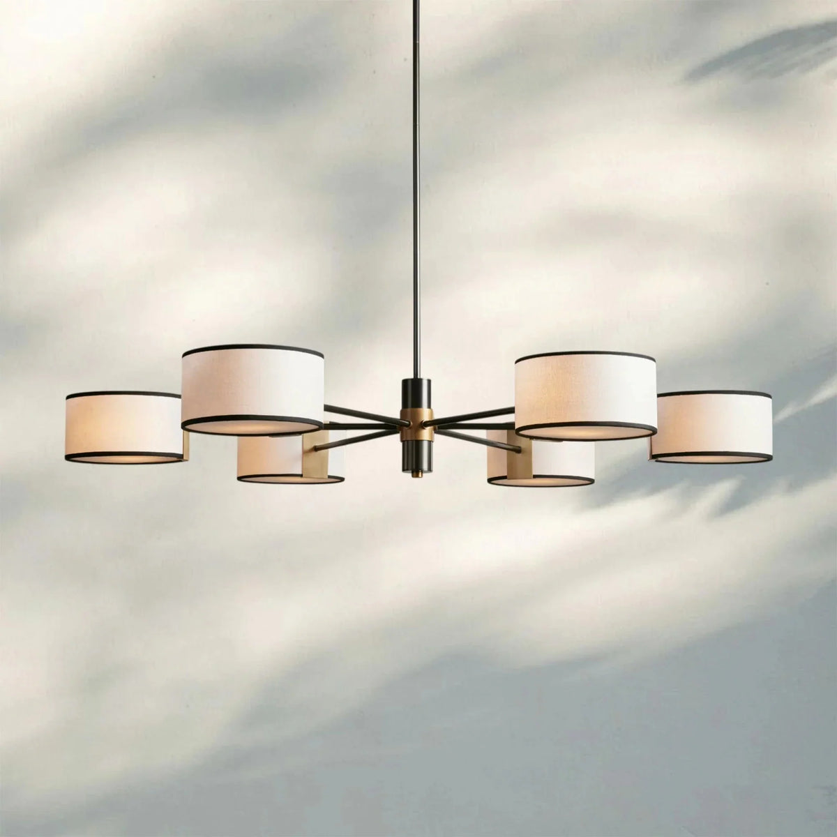 Daphne Round Chandelier 48''60'' - 48"Black & WhiteJoyfuzzy