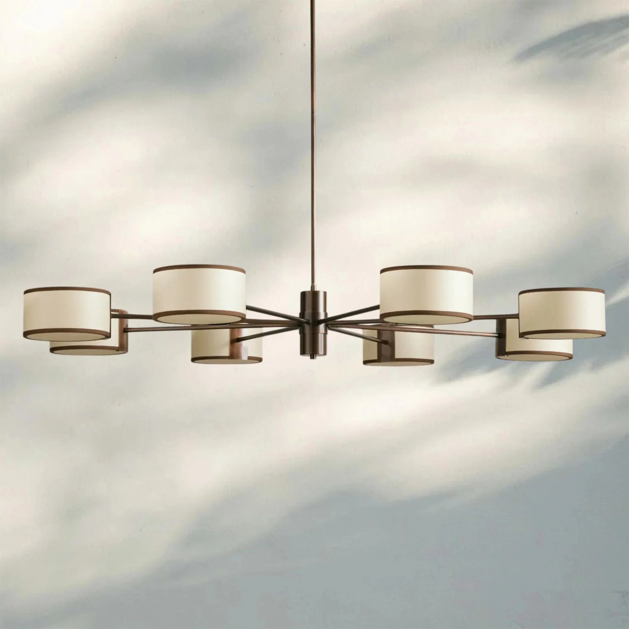 Daphne Round Chandelier 48''60'' - 48"Black & WhiteJoyfuzzy