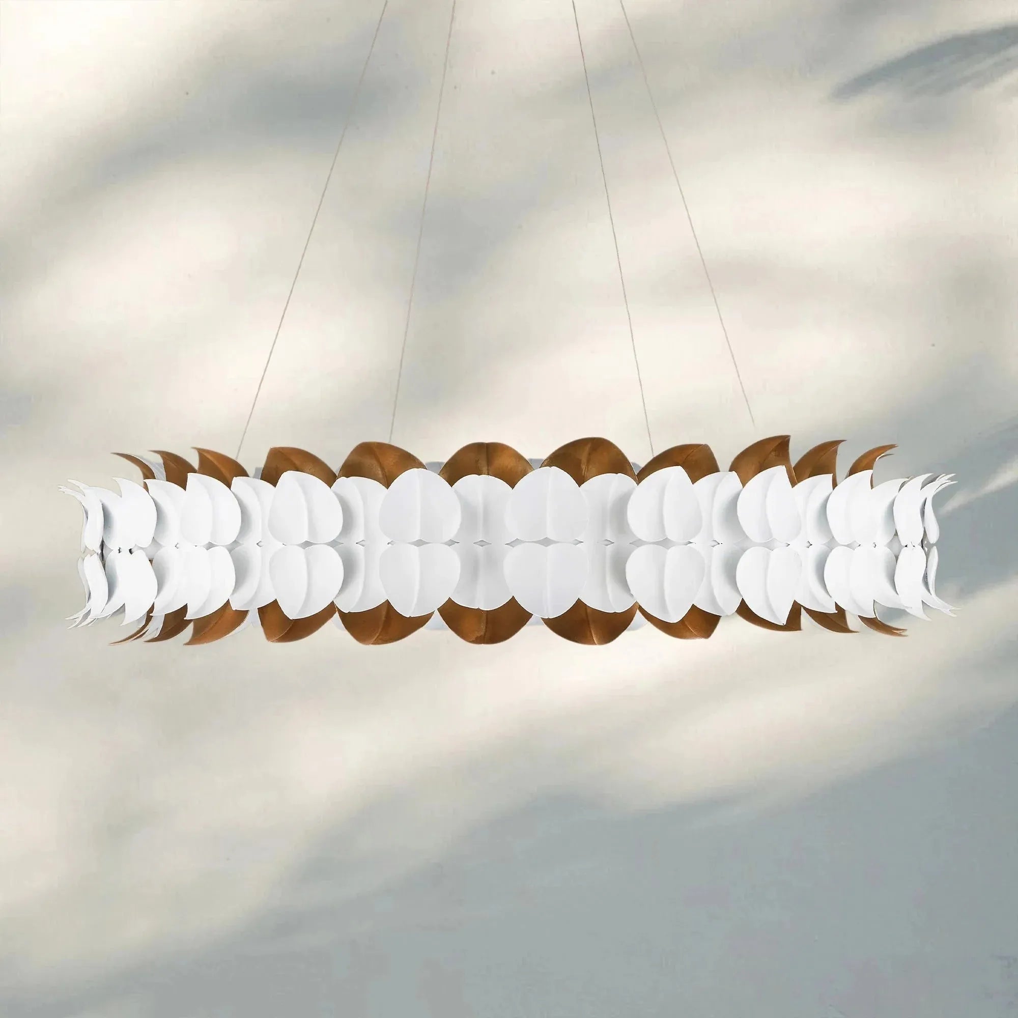 Darla Chandelier Sculpted Leaves 39" - Joyfuzzy