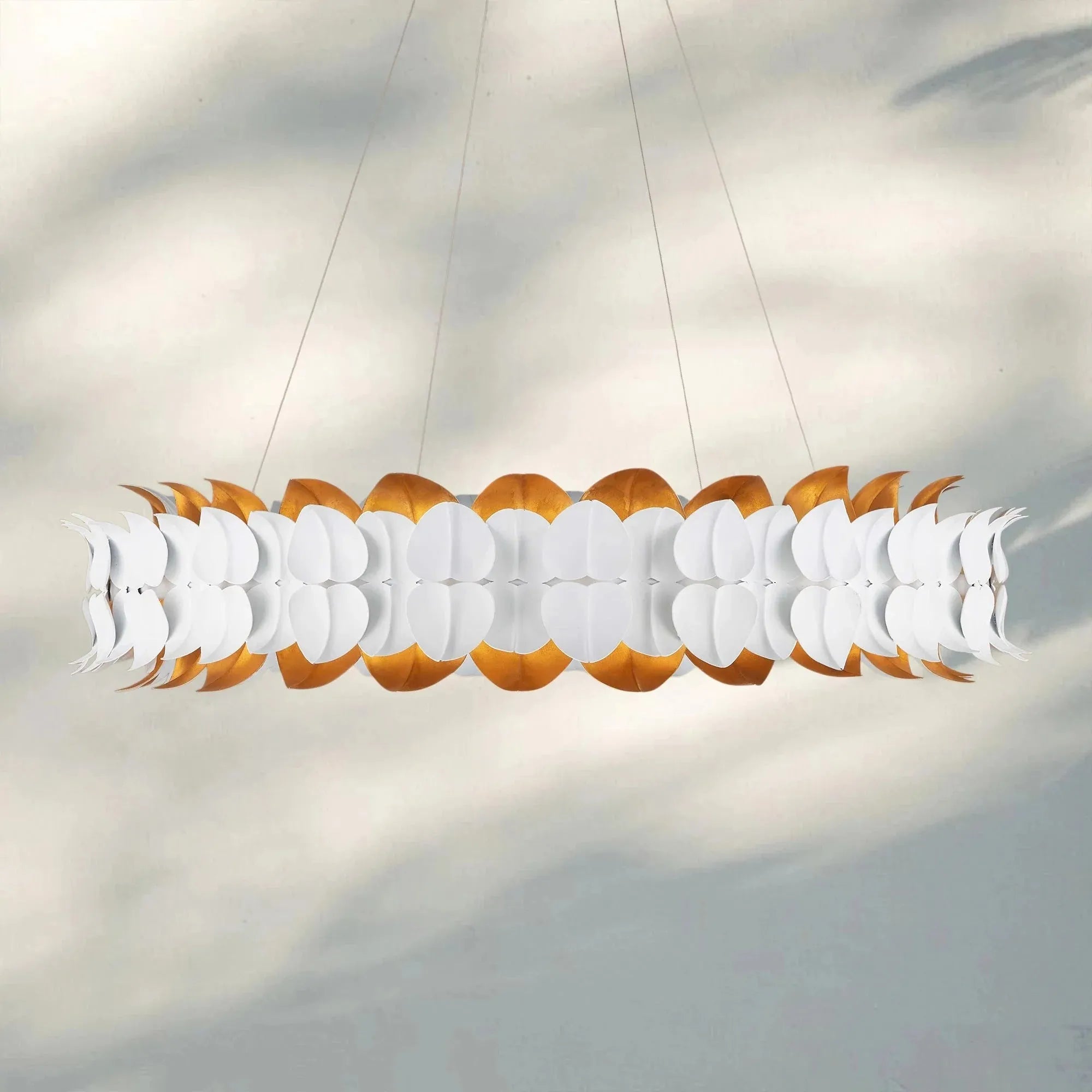 Darla Chandelier Sculpted Leaves 39" - Joyfuzzy