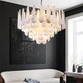 Deborah Alabaster Foyer Chandelier Lighting, Luxury Modern Lighting - D 21.7