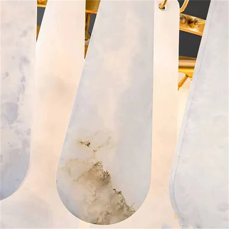 Deborah Alabaster Foyer Chandelier Lighting, Luxury Modern Lighting - D 31.5"Joyfuzzy