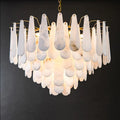 Deborah Alabaster Foyer Chandelier Lighting, Luxury Modern Lighting - D 31.5