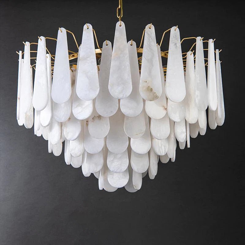 Deborah Alabaster Foyer Chandelier Lighting, Luxury Modern Lighting - D 21.7"Joyfuzzy