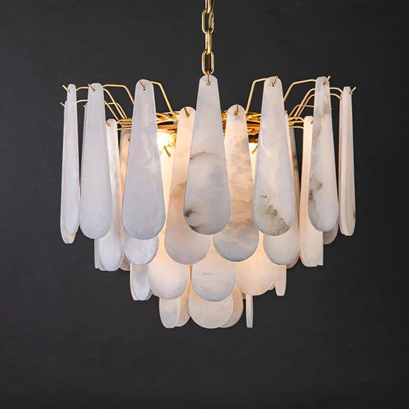Deborah Alabaster Foyer Chandelier Lighting, Luxury Modern Lighting - D 21.7"Joyfuzzy