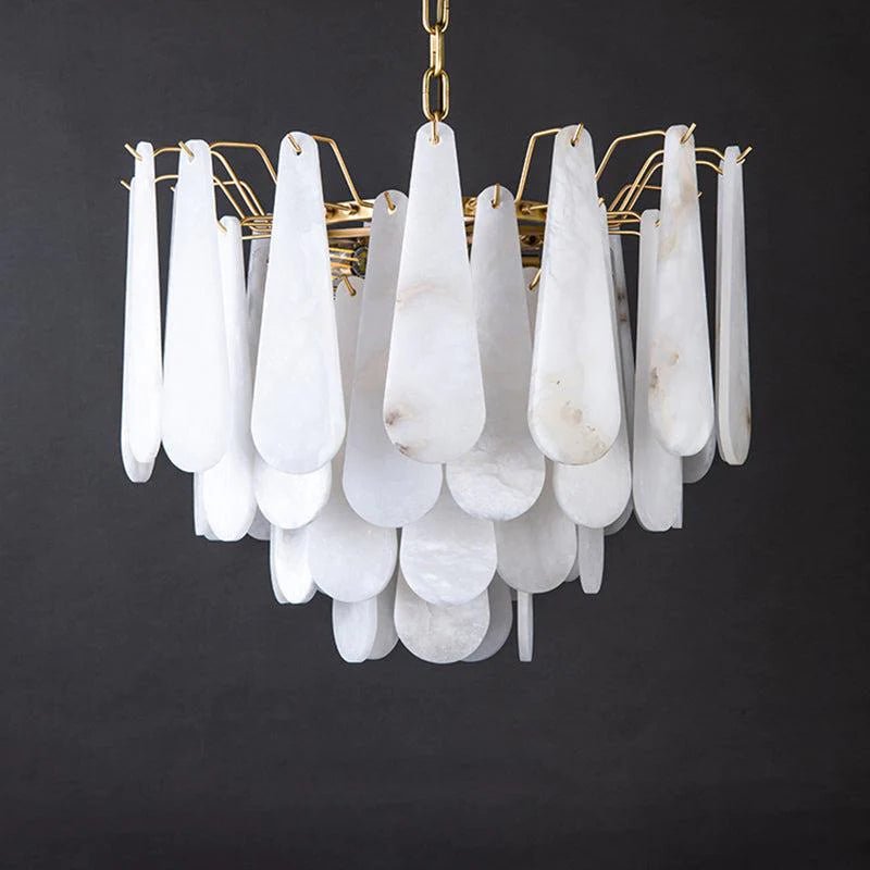 Deborah Alabaster Foyer Chandelier Lighting, Luxury Modern Lighting - D 21.7"Joyfuzzy