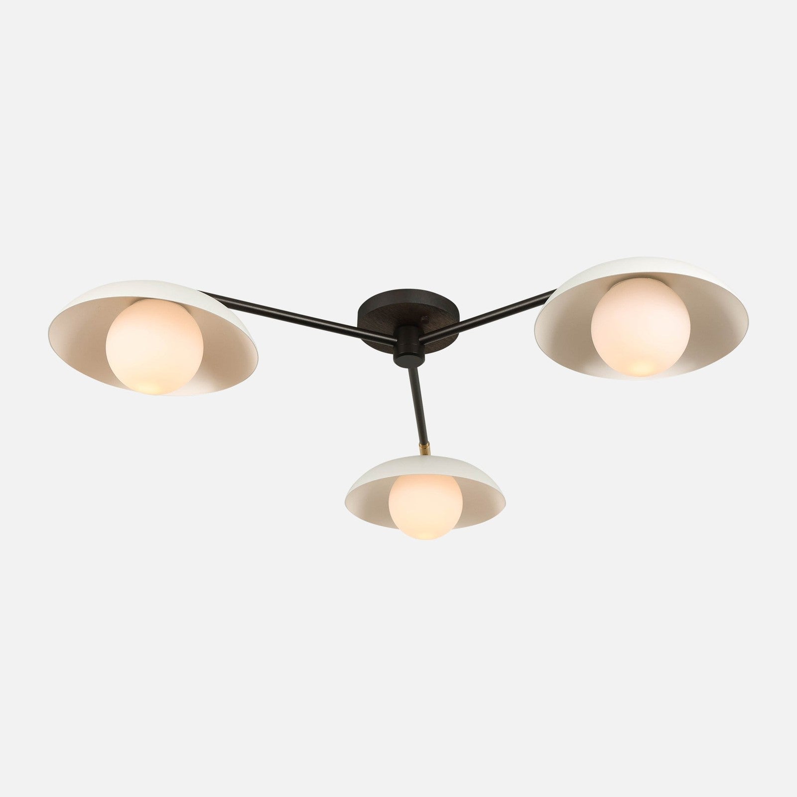 Delphine Glass Globe Triple Flush Mount