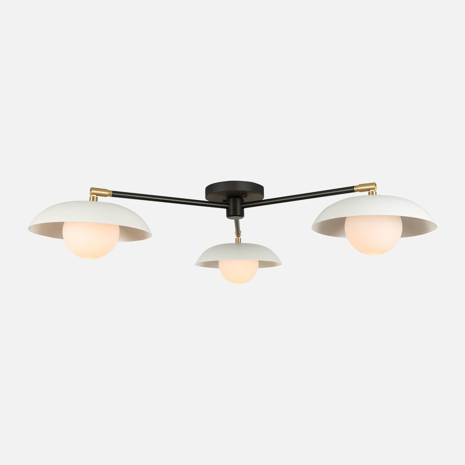 Delphine Glass Globe Triple Flush Mount