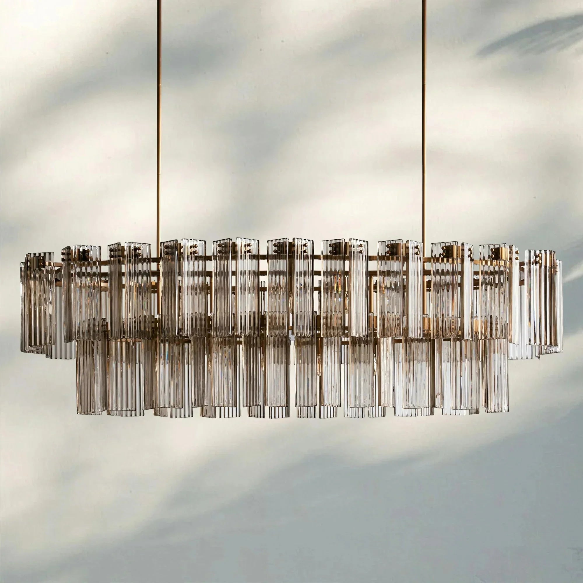 Delsie Oval Chandelier - 72''BronzeClearJoyfuzzy