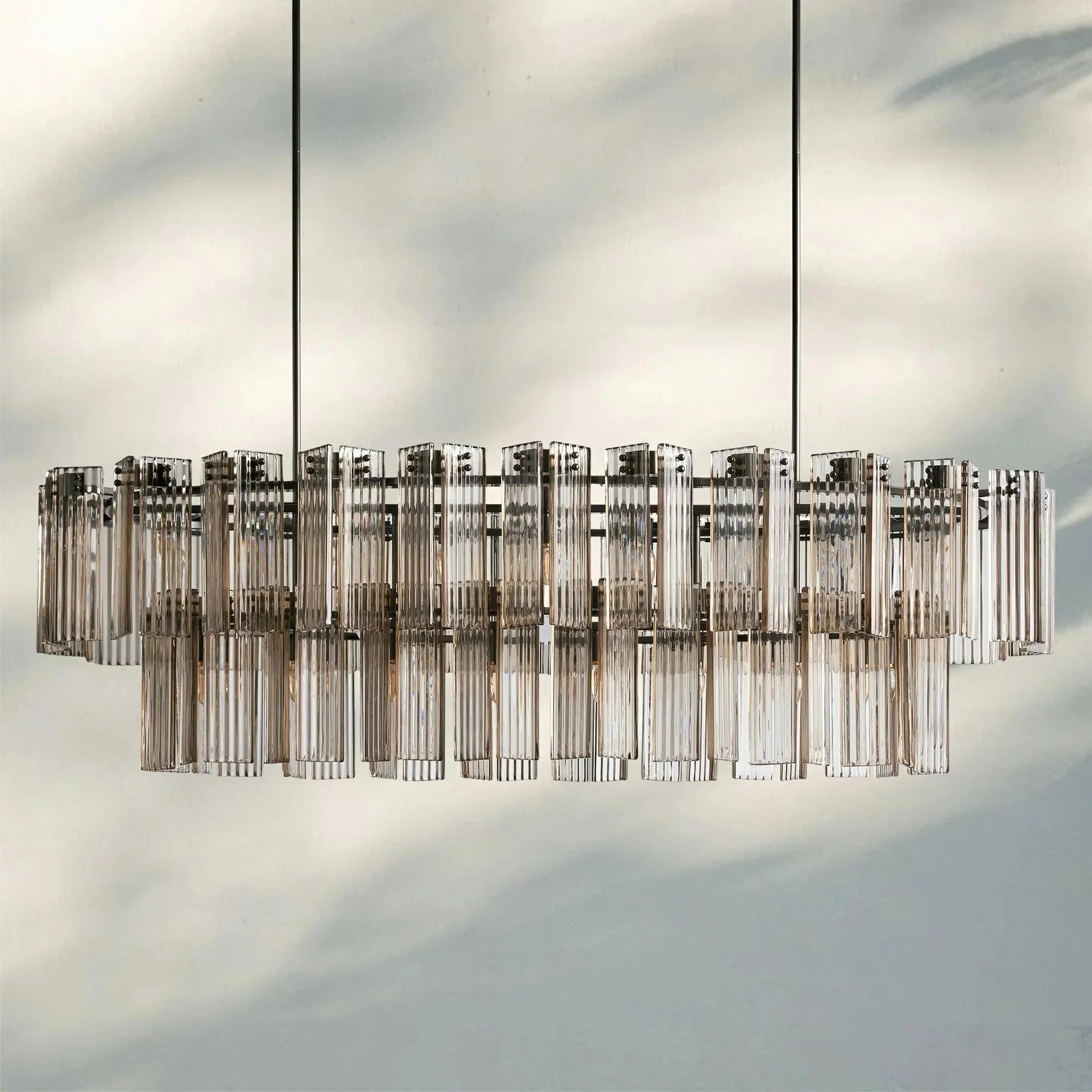Delsie Oval Chandelier - 51''BronzeSmokeJoyfuzzy