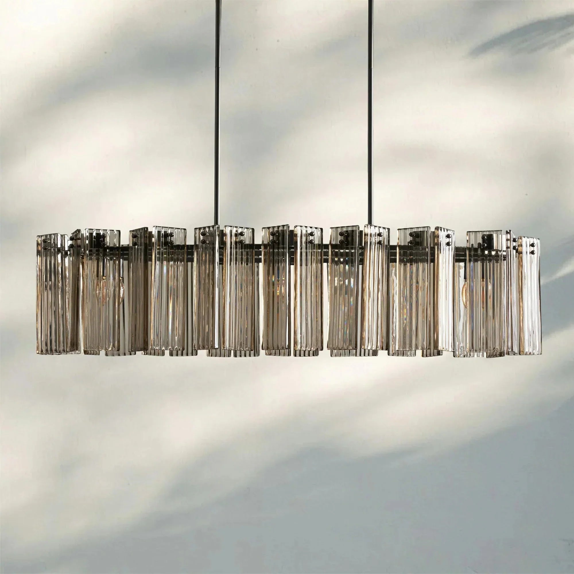 Delsie Oval Chandelier - 51''BronzeSmokeJoyfuzzy