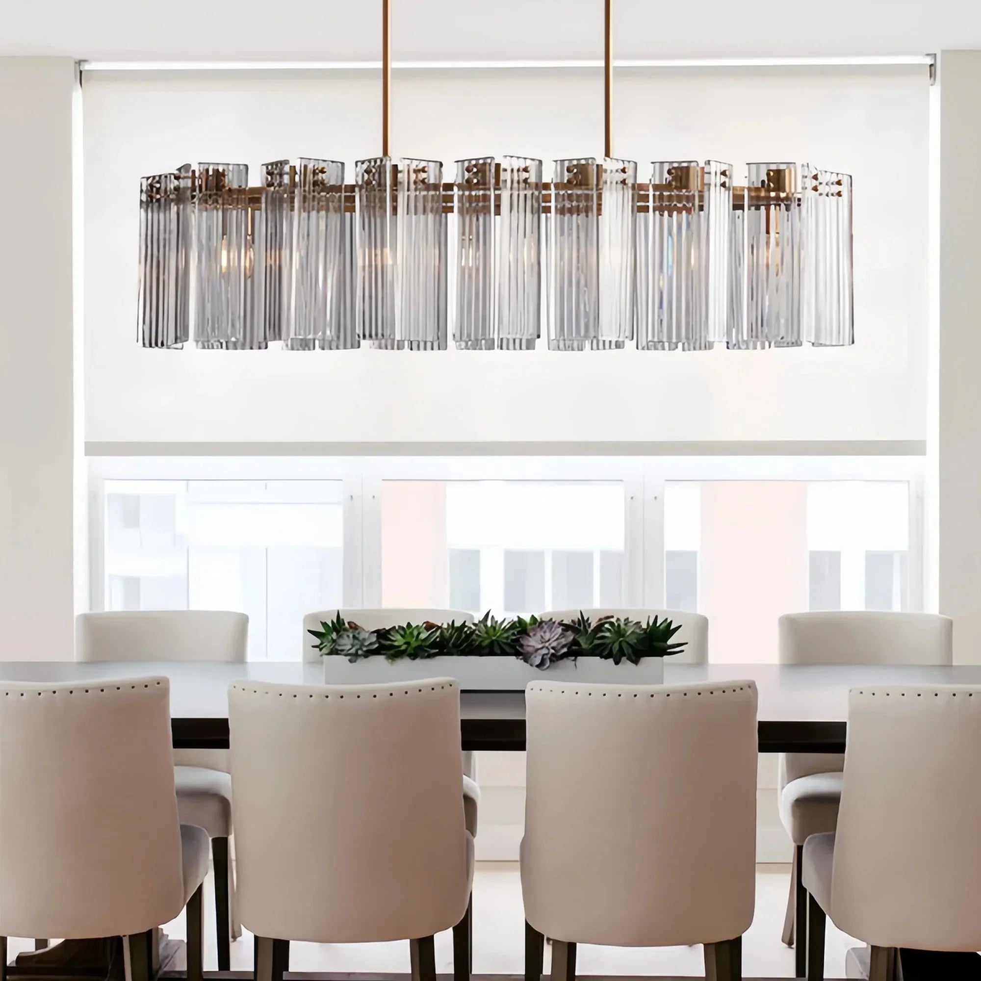 Delsie Oval Chandelier - 72''BrassSmokeJoyfuzzy