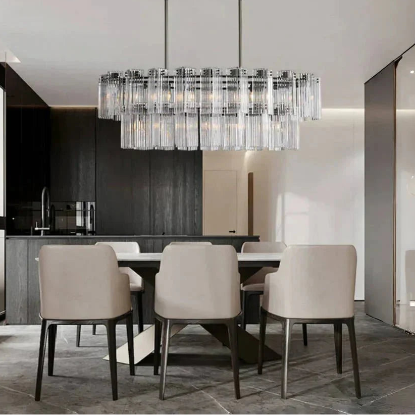 Delsie Oval Chandelier - 63''BronzeClearJoyfuzzy