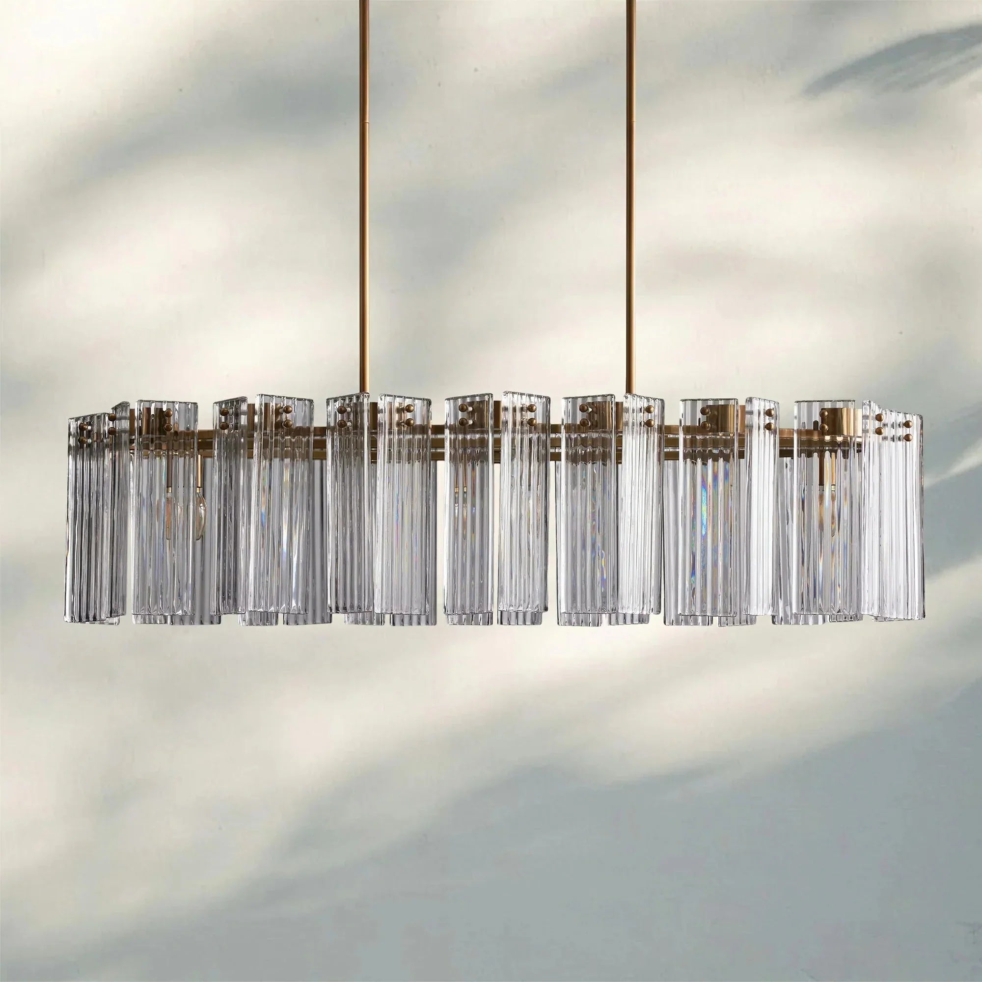 Delsie Oval Chandelier - 51''BrassClearJoyfuzzy