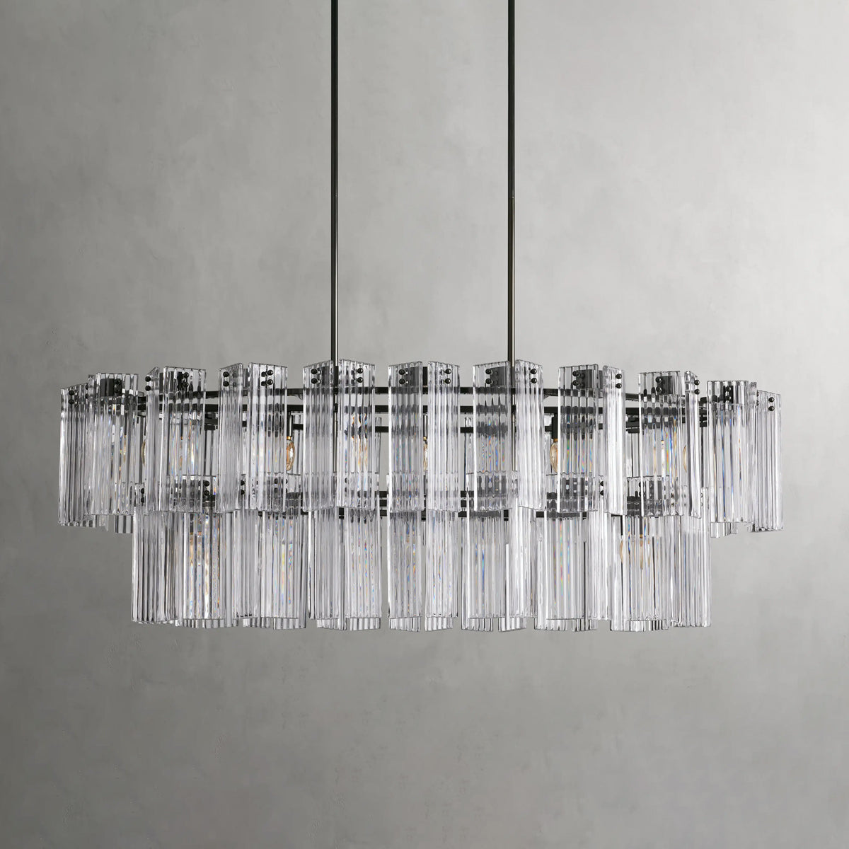 Delsie Oval Tiered Chandelier