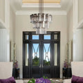 Delsie Round Chandelier 38''48''60'' - 38‘’BronzeClearJoyfuzzy