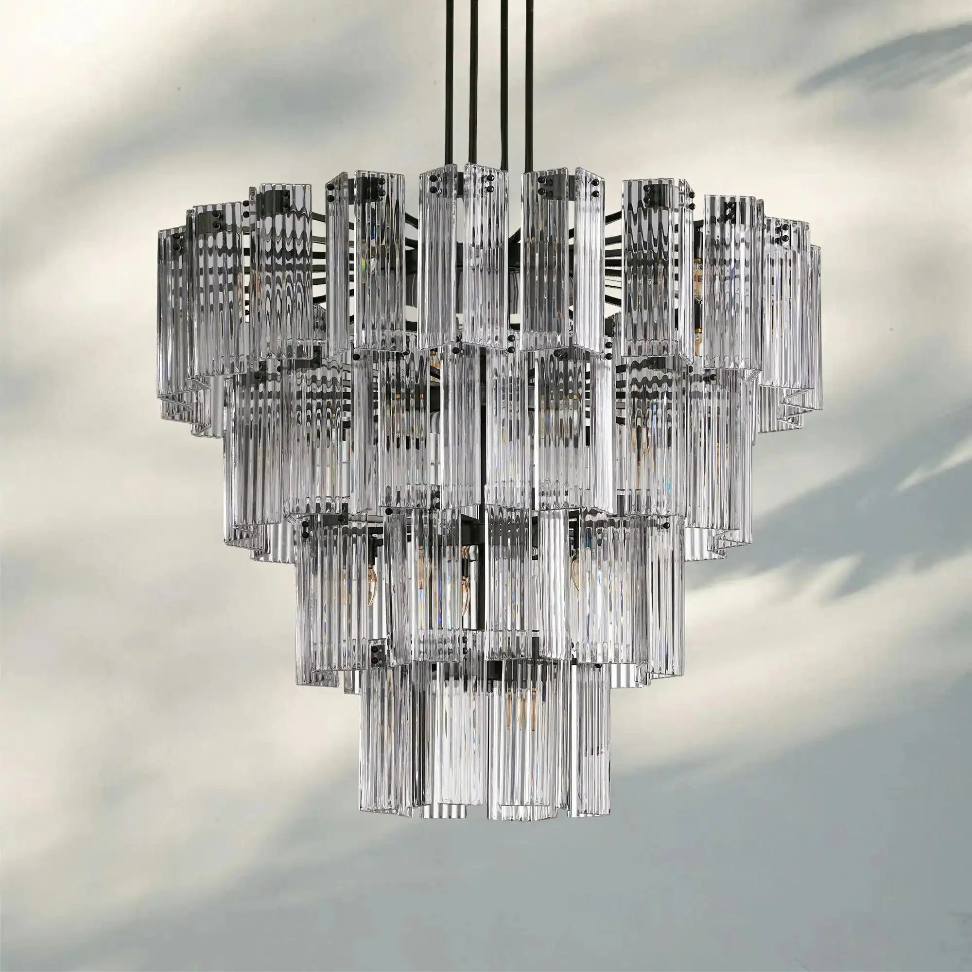 Delsie Round Chandelier 38''48''60'' - 48‘’BronzeSmokeJoyfuzzy