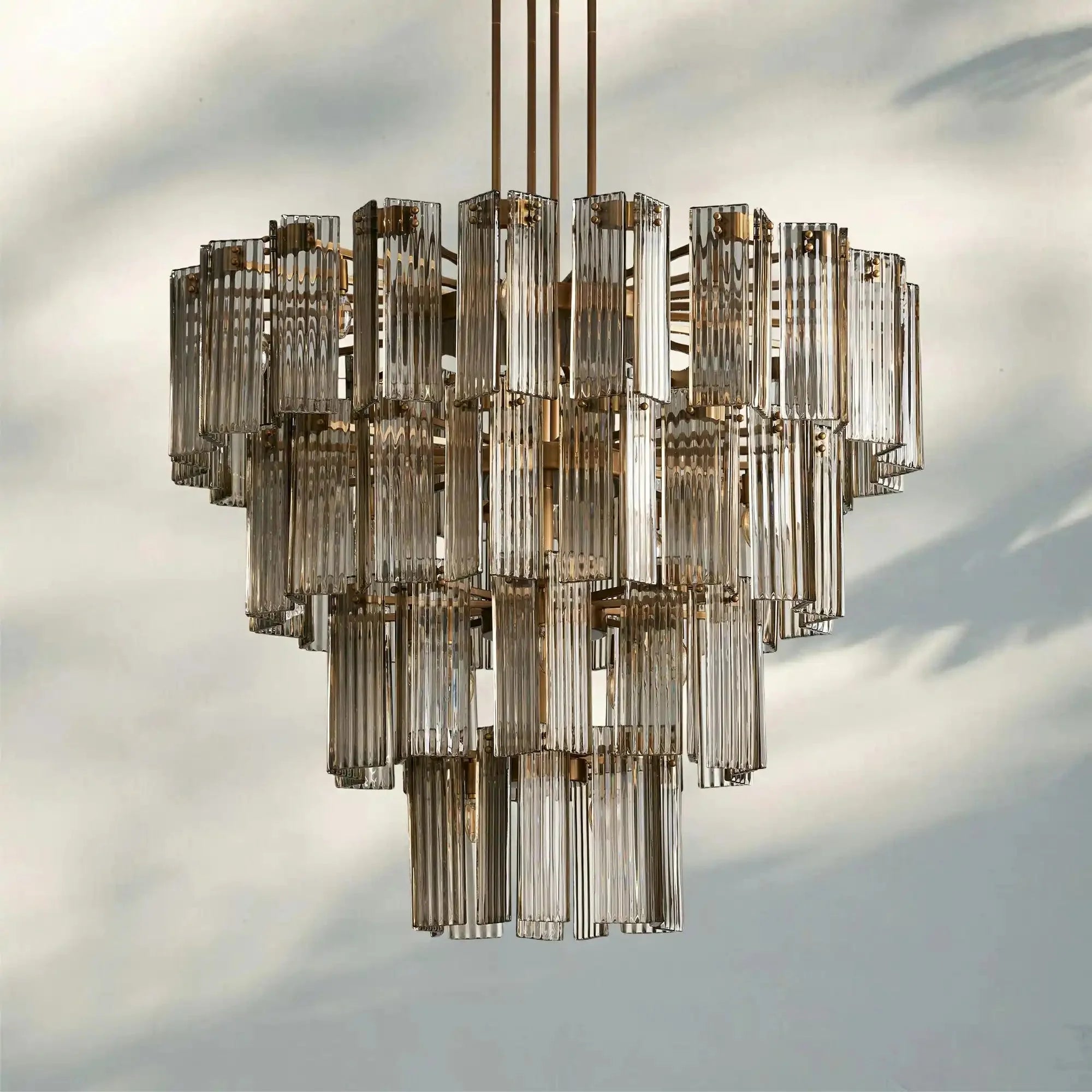 Delsie Round Chandelier 38''48''60'' - 48‘’BronzeSmokeJoyfuzzy