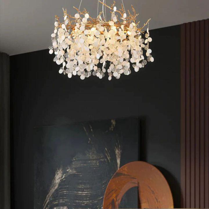 Donna Round Circle Fortune Tree Round Branch Chandelier - 43.3" DJoyfuzzy