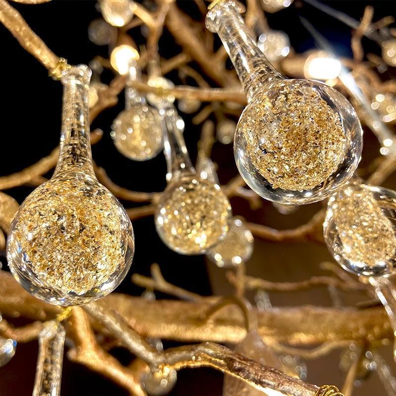 Doris Branch Crystal Chandelier Light - GoldLength 100 cm x Width 62 cm x Height 50 cmJoyfuzzy