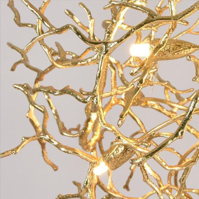 Doris Branch Crystal Chandelier Light - GoldLength 100 cm x Width 62 cm x Height 50 cmJoyfuzzy