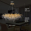 Doris Crystal Rectangular Branch Chandelier L45