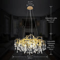 Doris Crystal Round Branch Chandelier 23.5