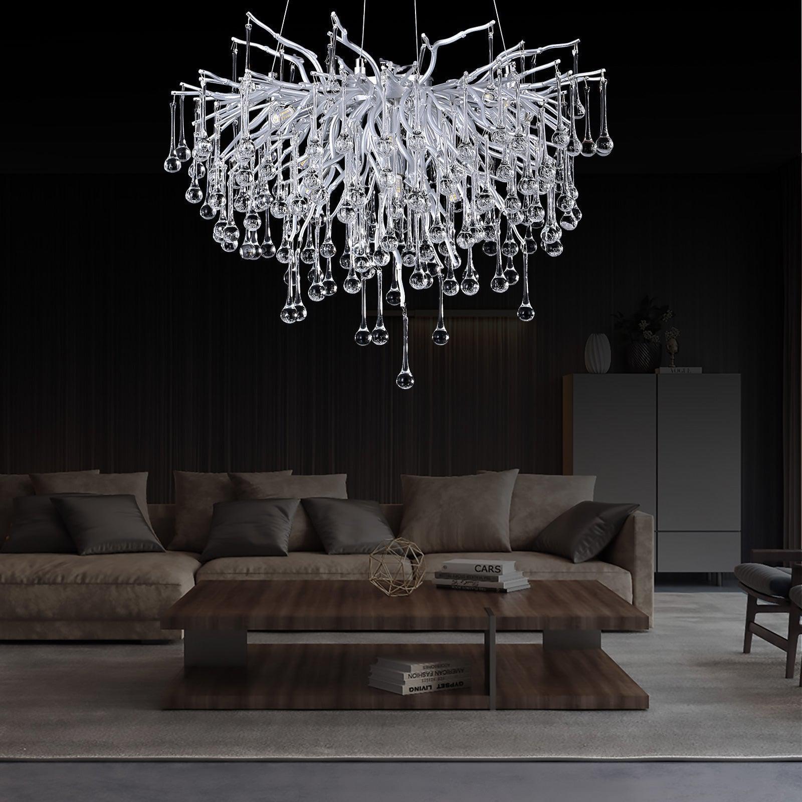 Doris Rain Branch Chandelier Dia 23.5" Silver - Joyfuzzy