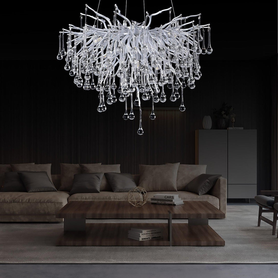 Doris Rain Branch Chandelier Dia 23.5" Silver - Joyfuzzy