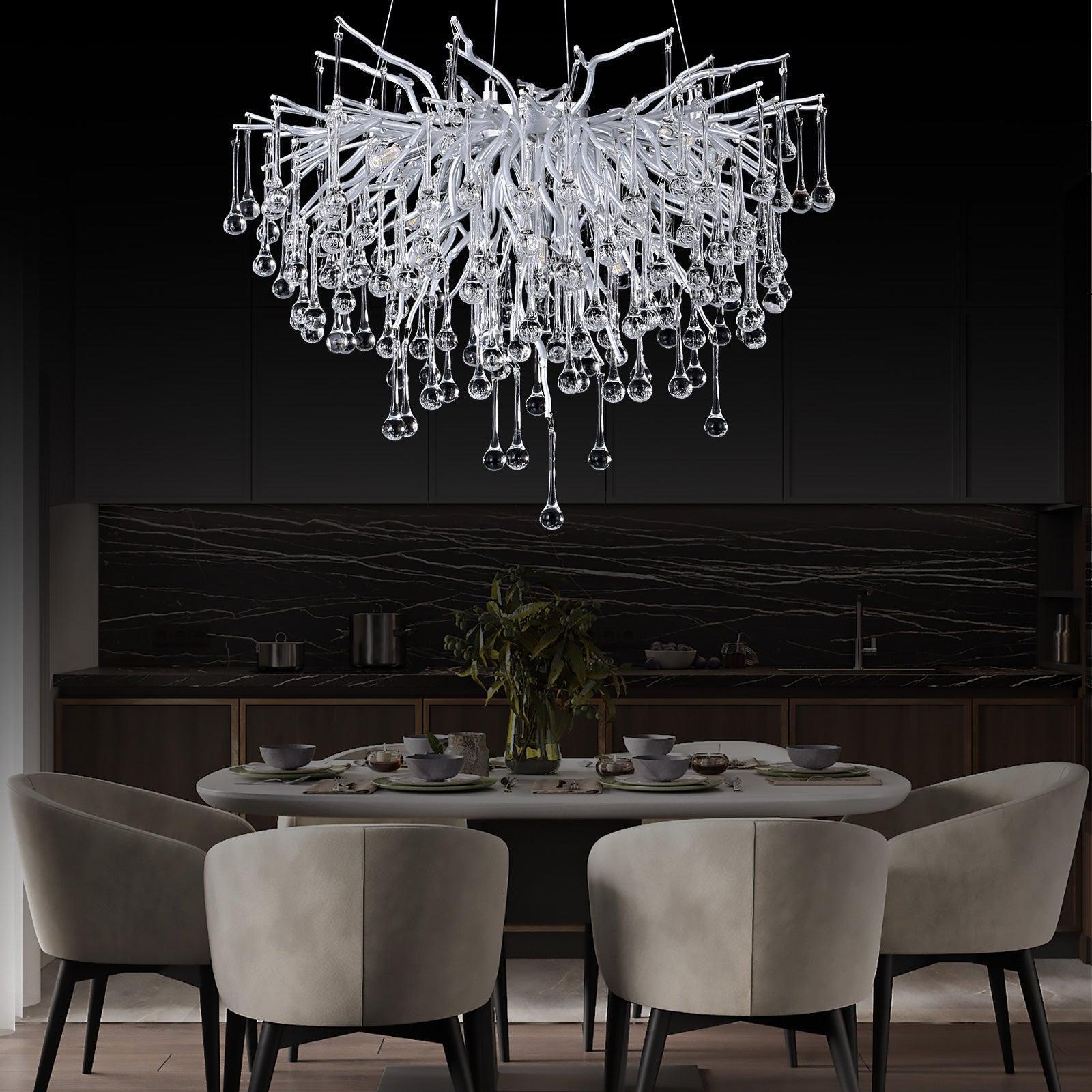 Doris Rain Branch Chandelier Dia 23.5" Silver - Joyfuzzy