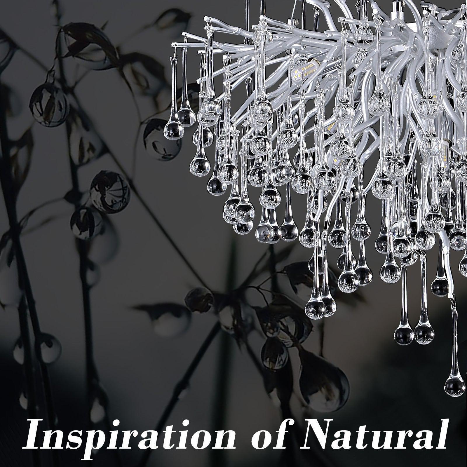 Doris Rain Branch Chandelier Dia 23.5" Silver - Joyfuzzy
