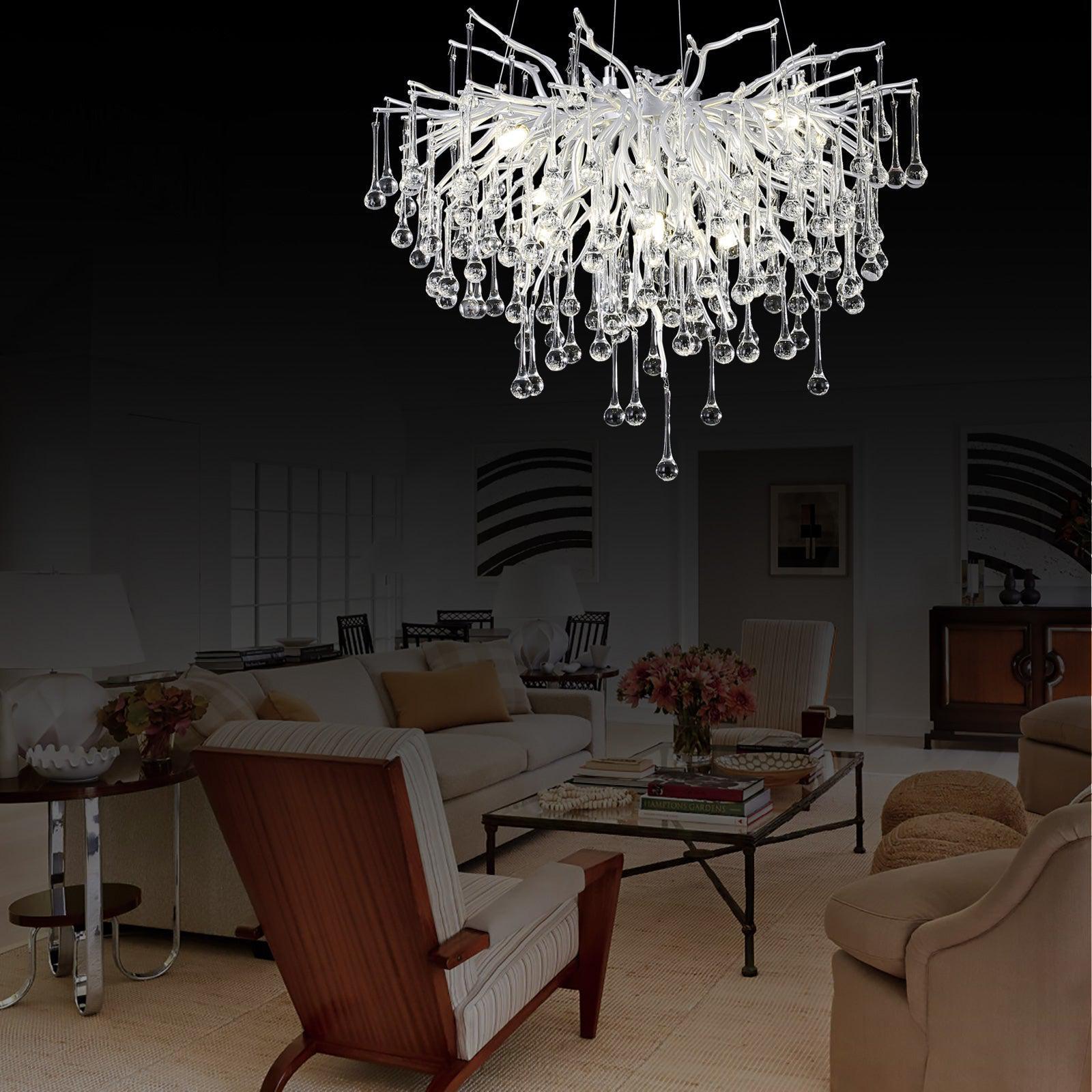 Doris Rain Branch Chandelier Dia 23.5" Silver - Joyfuzzy