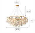 Doris Round Modern Branch Chandeliers - Diameter 67 cm x Height 40 cmWarm LightJoyfuzzy