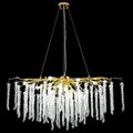 Doris White Crystal Branch Round Chandelier D20.5