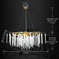 Doris White Crystal Branch Round Chandelier D20.5
