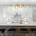 Doris White Crystal Branch Round Chandelier D20.5
